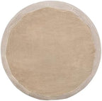 ø15.25'' Concrete Side Table End Table for Outdoor & Living Room, Modern Boho Round Circle Drum Style, Durable and Lightweight, Cement Material, Natural Wood Grain, No Assembly, Natural - Image 6