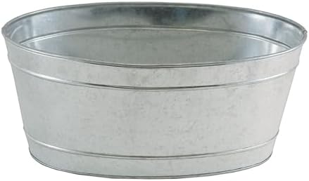 Small Oval Galvanized Tub by ACHLADesignsHomeGarden