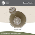 The HC Companies Prima Round Plastic Plant Pot w/Rolled Rim - Lightweight & UV Resistant Flower Pot for Herbs & More - Outdoor & Indoor Plant Pots w/Drainage (14 inch, Dusty Teal, Pack of 1) - Image 3