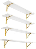 DINZI LVJ Long Wall Shelves, 39.4Inch Wooden Wall Mounted Shelves, Set of 4 by DINZILVJ