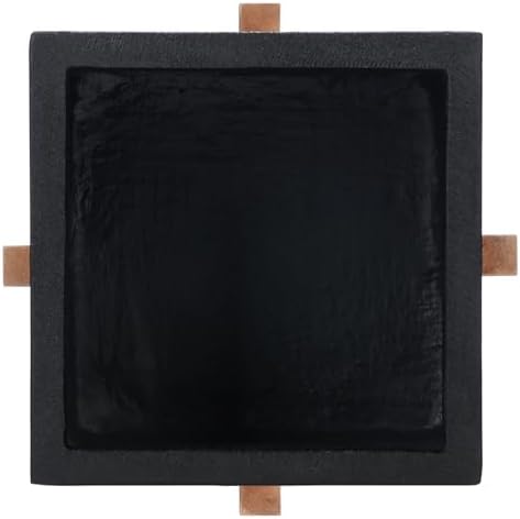 SAFAVIEH Outdoor Collection Borsla Natural/Black Concrete Planter - Image 5