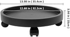 2Pack 13.98'' Plant Caddy with Wheels, Black - Image 4