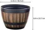 Yardwe Plant Pots Artificial Plants Bucket Planter Whiskey Barrels Bucket Rustic Flower Planter Boxes Container for Indoor Home Decoration Small Plants Plant Pots Artificial Plants - Image 3