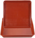 PATIKIL Plant Saucer Tray, 2 Pack 14 Inch Square Plant Saucer Heavy Planter Pot Saucers Large Deep Flower Planter Drip Tray for Indoor Outdoor Plants, Terracotta by PATIKIL