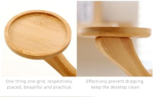 YYW Succulent Pots with Tier Bamboo Stand, Indoor Small Flower Cactus Pots - Image 5