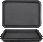 GREANER 22 Inch Plastic Plant Saucer, 3 Packs Black Plant Drainage Tray, Drip Trays for Potted Plants, Planter Saucers for Indoor Outdoor by GREANER