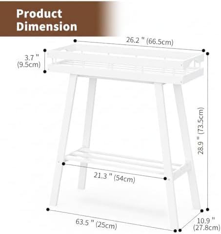 BAMBANG Bamboo Plant Stand Indoor, 2 Tier Small Plant Table, Tall Plant Stand for Indoor Plants, Window Sill Plant Shelf, Flower Pot Holder Plant Bench Plant Rack for Living Room, White - Image 5