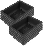 15pcs Rectangle Bonsai Planter Box Plastic with Mesh Bottom and Preset Drainage Holes, Portable Deep Tray Planter for Indoor Succulent and Bonsai Plants on Windowsill or Balcony by WHAMVOX