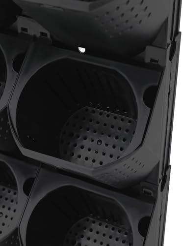 Vertical Wall Planter, Stackable Wall-Mounted Planter Indoor Outdoor w/36 Plastic Pots Living Wall Garden w/36 Non-Woven Fabrics Vegetable Hanging Pocket Holder Flowerpot (Black) - Image 3