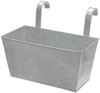 ih casa décor Galvanized Metal Rect Hooks (10.55") PLANTERS, Silver by ih+casa+d%C3%A9cor