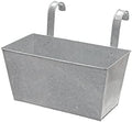 ih casa décor Galvanized Metal Rect Hooks (10.55") PLANTERS, Silver by ih+casa+d%C3%A9cor