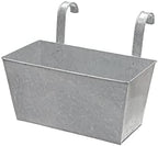 ih casa décor Galvanized Metal Rect Hooks (10.55") PLANTERS, Silver by ih+casa+d%C3%A9cor