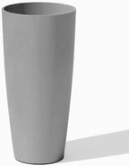 Veradek Mason Series Vega Planter - Tall Round Outdoor Planter with Shelf by VeradekOutdoor