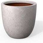 Kante CON Gray Concrete Planter 18" Dia All-Weather Round Large Pot by Unknown