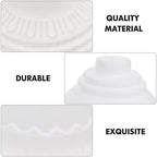 DOITOOL 2PCS Classic Garden Urn Planter for Outdoor Plants Decorative White Urn Planter for Front Porch Door Deck Balcony Weeding Party Decor (11 Inch) - Image 5