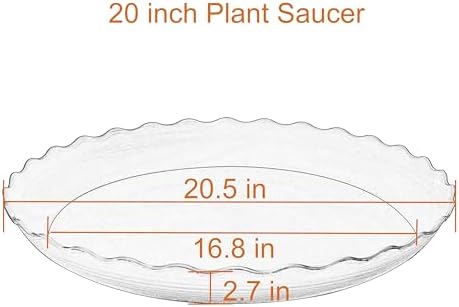 2 Pack Plant Saucer 20 inch, Heavy Duty Plastic Plant Saucers, Durable Plant Tray for Pots, Flower Saucers for Indoors, Plant Pot Saucers, Trays for Planter (White) - Image 2