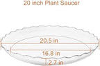 2 Pack Plant Saucer 20 inch, Heavy Duty Plastic Plant Saucers, Durable Plant Tray for Pots, Flower Saucers for Indoors, Plant Pot Saucers, Trays for Planter (White) - Image 2