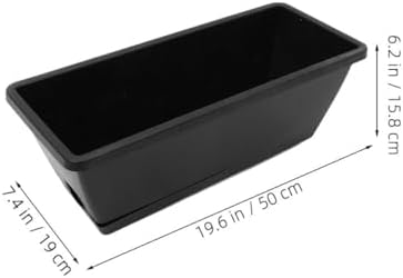4pcs Window Box Planter, Plastic Resin Rectangular Garden Containers - Image 2