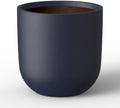 Kante Large Round Capsule Charcoal Concrete Planter 16.5" Dia, Outdoor by Unknown