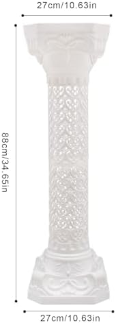 Wedding Roman Columns 34.65" Heart-Shaped Plastic Stand Roman Pillar Greek Column Plant Stand Elegant Wedding Event Party Decorative Column Pedestal Flower Holder (Type B, 4Pcs, 10.63x34.65 Inch) - Image 2