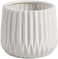 Indoor Plant Pots Black/White Ceramic Plant Pot Modern Minimalist Style Plant Pot Durable Flower Container Small Plant Flower Container Planters for Outdoor Plants(White,Small) by Unknown