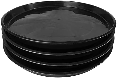 Plant Saucer 16 18 20 22 Inch, 4 Pack Heavy Duty Large Plant Tray for Planter Pot, Plastic Flower Pot Saucers Drip Water Trays for Indoors and Outdoors (18 Inch) by DUNPUTE