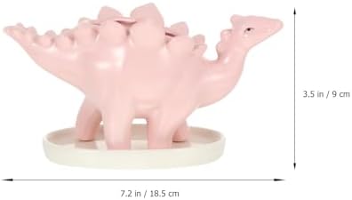 Cabilock Ceramic Flower Pot Ornaments with Drainage Holes 7.28X3.14X3.54In Clay Planters for Indoor Succulents Desktop Decorative Plant Pots with Tray for Home Office Gardening - Image 7