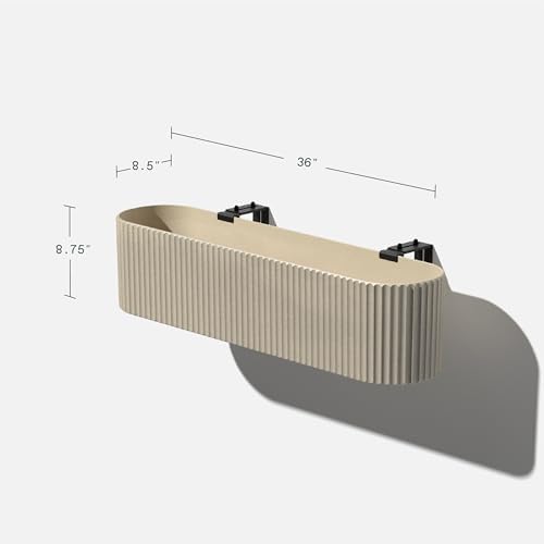 Veradek Demi Series Railing Planter - Round Window Box with Bracket - Image 3
