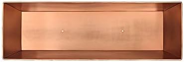 Achla Designs Plain Copper Window Flower Box Planter- Medium (23 1/4"L x 7 3/4"W x 7 1/2"H) - Image 4