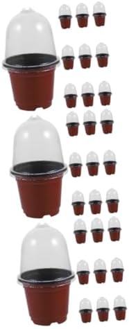 Kisangel 30sets Nursery Pots Humidity Dome Plant Pots for Outdoor Draining Plastic Plant Starter by Kisangel