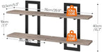 HOOBRO Floating Shelves, 15 Inch Wall Shelf Set of 2, Wall Mounted Storage Shelves 2-Tier, Hanging Bathroom Shelves, for Living Room, Bedroom, Bathroom, Kitchen, Greige BG32BJ01 - Image 2