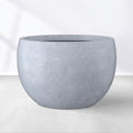 Kante Large Round Bowl Blue Gray Concrete Planter 20" Dia, Outdoor by Unknown