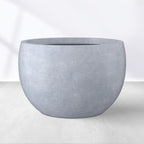 Kante Large Round Bowl Blue Gray Concrete Planter 20" Dia, Outdoor by Unknown