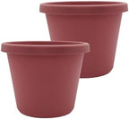 The HC Companies Prima Round Planter Pot, 20 Inch, Marsala, 2-Pack by TheHCCompanies