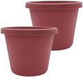 The HC Companies Prima Round Planter Pot, 14 Inch, Marsala, 2-Pack by TheHCCompanies