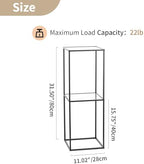NUPTIO Pedestal Stand Centerpiece, 31.5", Black, 2 Tiers Panel, 2 Pcs - Image 4
