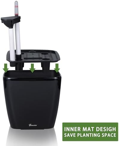 Dexceder 9x8 Self Watering Planter (Black High Gloss) - Image 4