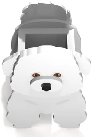 Animal PVC Flower Pot, Bichon Frise Shaped Succulent Planter Flower Holder for Garden Patio Balcony Window Sill, for Birthday Pet Lovers, 43x27cm(17x11in) - Image 5