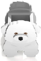 Animal PVC Flower Pot, Bichon Frise Shaped Succulent Planter Flower Holder for Garden Patio Balcony Window Sill, for Birthday Pet Lovers, 43x27cm(17x11in) - Image 5