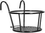 Thickened Iron Hanging Plant Rack European Style Railing Flower Pot Holder for Balcony Windowsill, Hang Plant & Pothos Indoor Storage Shelf(Black) - Image 6