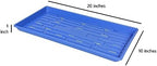 SUNPACK 10" x 20" Heavy Duty Shallow Plastic Seed Starting Tray, Blue, 1" (Pack of 10) - Lined with Drainage Holes for Excess Water and Aeration, Ideal for Greenhouses or Indoor Gardening - Image 4