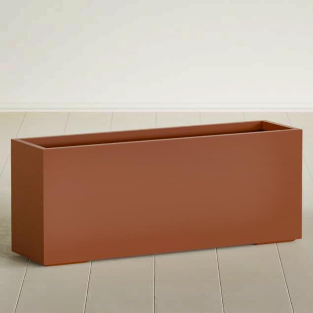 Greenline Leo Tall Rectangular Fiberglass Planter, Outdoor Planter Box by GreenlinePlanters