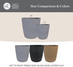 The HC Companies Santa Fe Round Self-Watering Pot - Lightweight Plastic Planter for Herbs & More - Durable Plant Pots for Indoor Plants & Outdoor Plants (16" Black Sand, Pack of 2) - Image 7