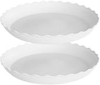 2 Pack Plant Saucer 20 inch, Heavy Duty Plastic Plant Saucers, Durable Plant Tray for Pots, Flower Saucers for Indoors, Plant Pot Saucers, Trays for Planter (White) by Unknown