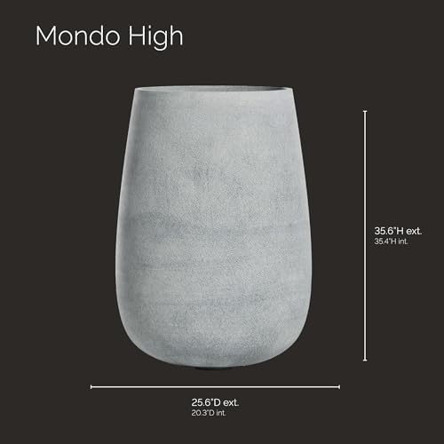 Mondo High Tall Fiberglass Planter, Indoor/Outdoor - Image 2