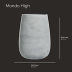 Mondo High Tall Fiberglass Planter, Indoor/Outdoor - Image 2
