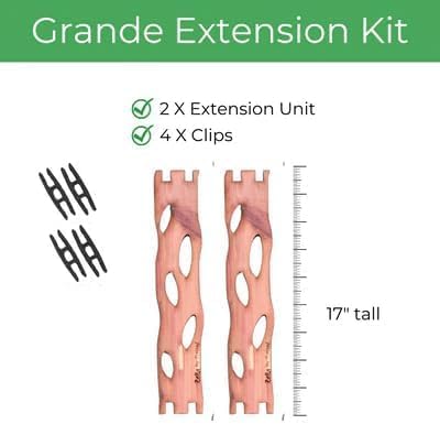 Treleaf Zella Grande Extension Kit - Wooden Extendable Plant Trellis (2 Extensions) for Indoor Climbing Houseplants - Modular Plant Support - Image 2