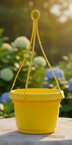 Hanging Flower Pots Yellow 5 Pack - Image 5