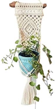 WILD COTTON Fiber Arts Macrame Plant Hanger Indoor Wall Hanging Planter Basket Long Flower Pot Holder Boho Home Decor, 30 Inch by Handmade