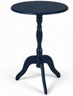 Decor Therapy Warwick Round Accent Table - 3 Leg Pedestal Side Table for Living Room, Bedroom, Entryway - Traditional Navy Bistro Drink Table by Unknown